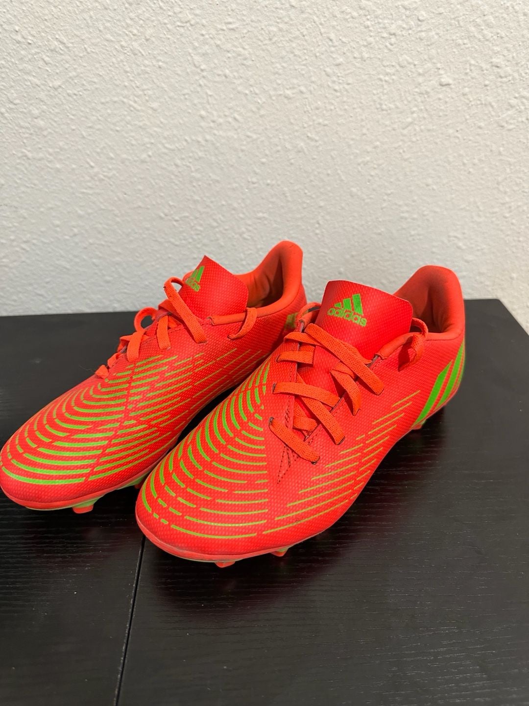 Adidas Predator Edge.4 Soccer Cleats Size 4.5 Solar Red Green 2