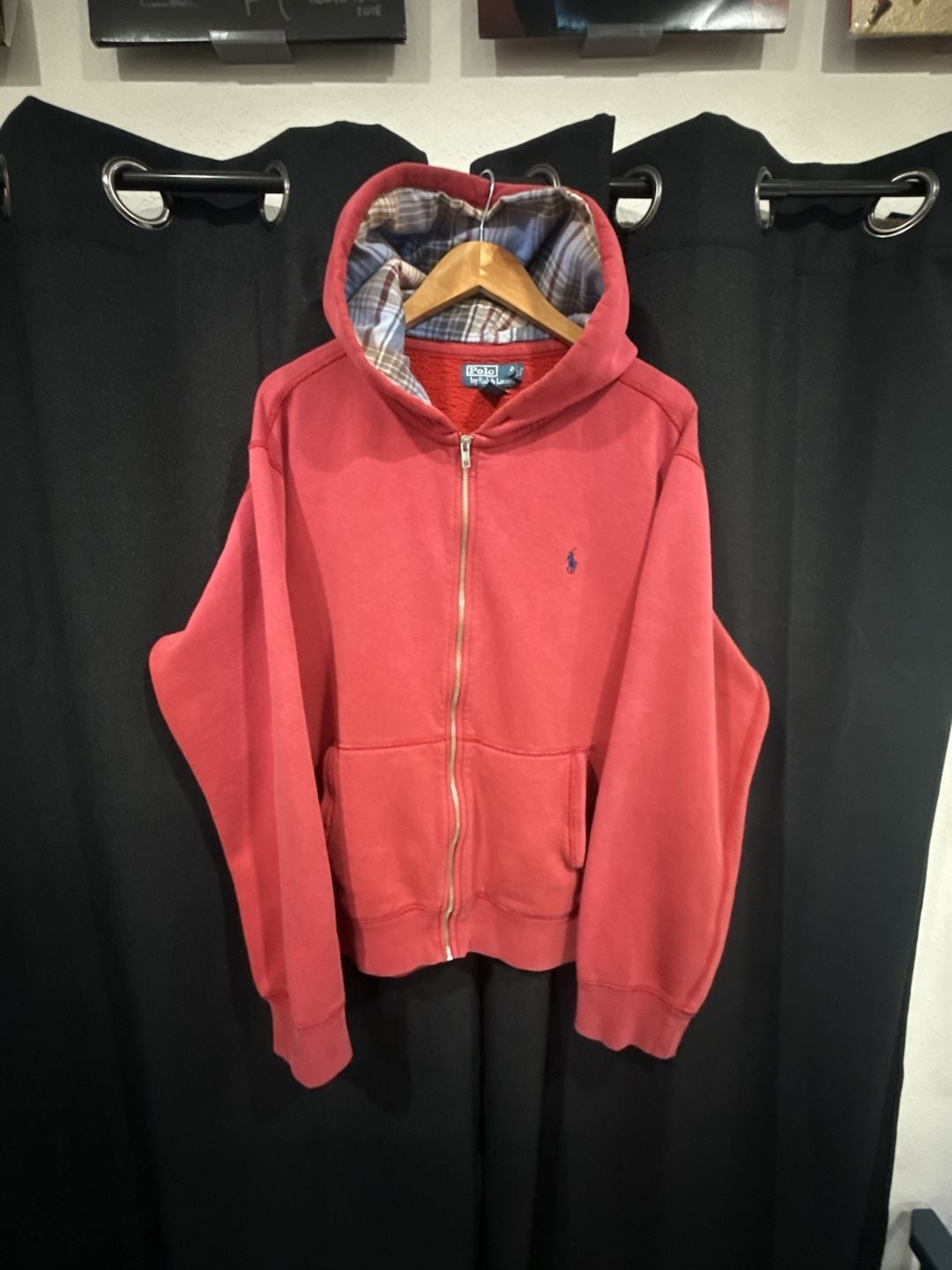 Polo Ralph Lauren Polo Ralph Lauren Full Zip Hoodie with Plaid Interior 2