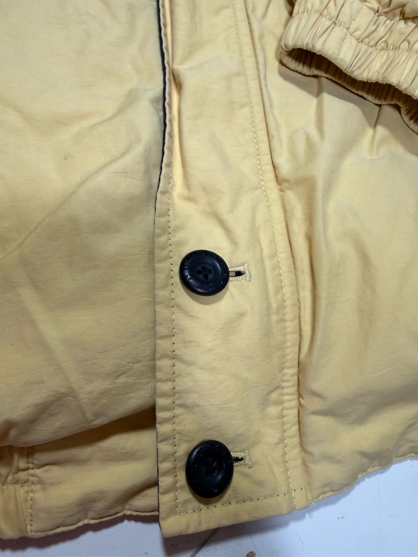 Vintage Cutter & Buck Jacket Mens L Yellow Navy Fleece Lined Bomber Golf Coat 7