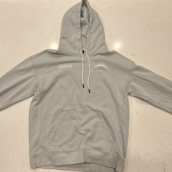 Fanatics Los Angeles Chargers Elements Hoodie Size Large Gray Fleece