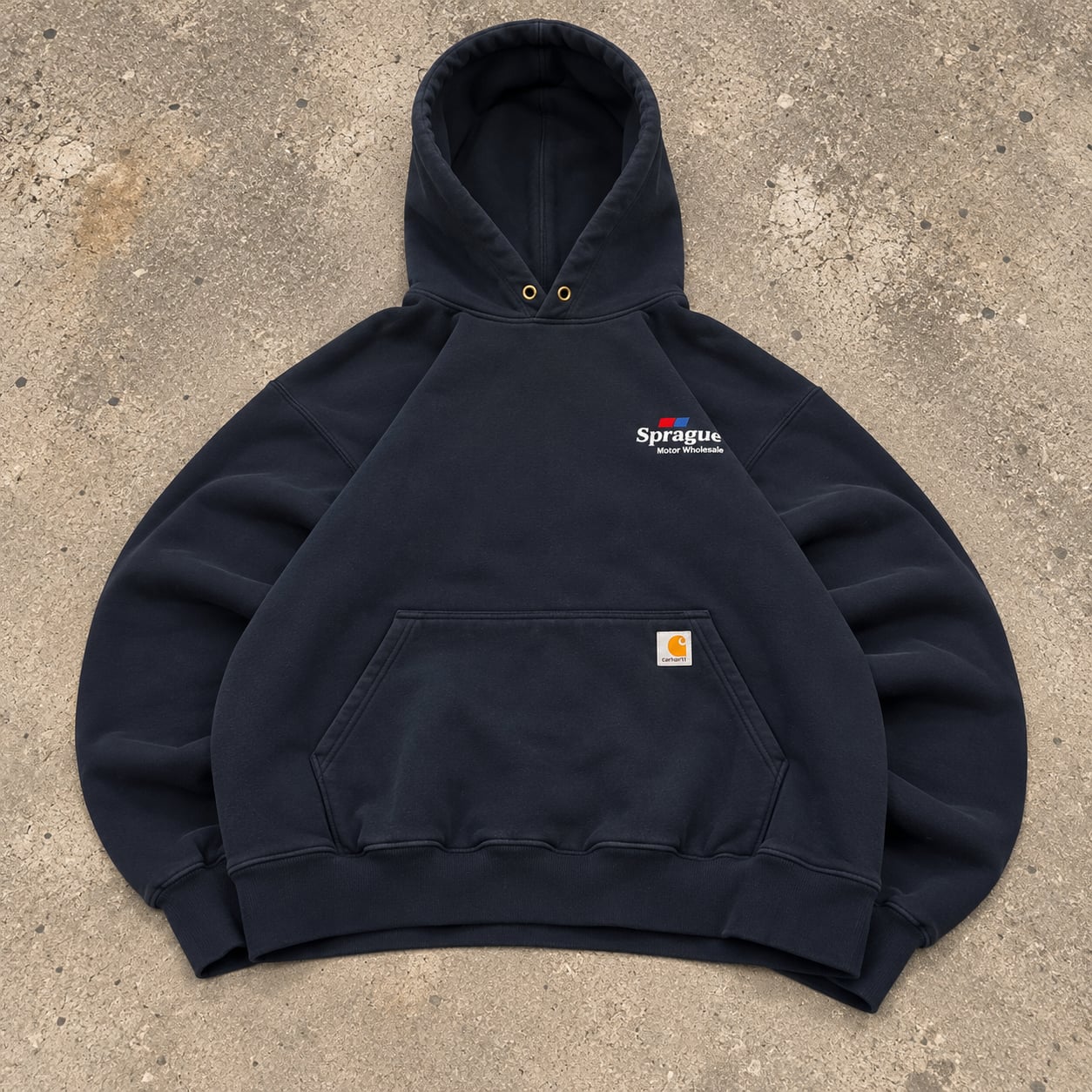 Carhartt Sprague Motor Hoodie Navy Pullover Sweatshirt 2