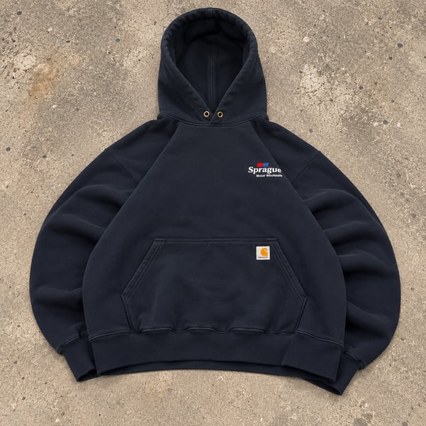Carhartt Sprague Motor Hoodie Navy Pullover Sweatshirt