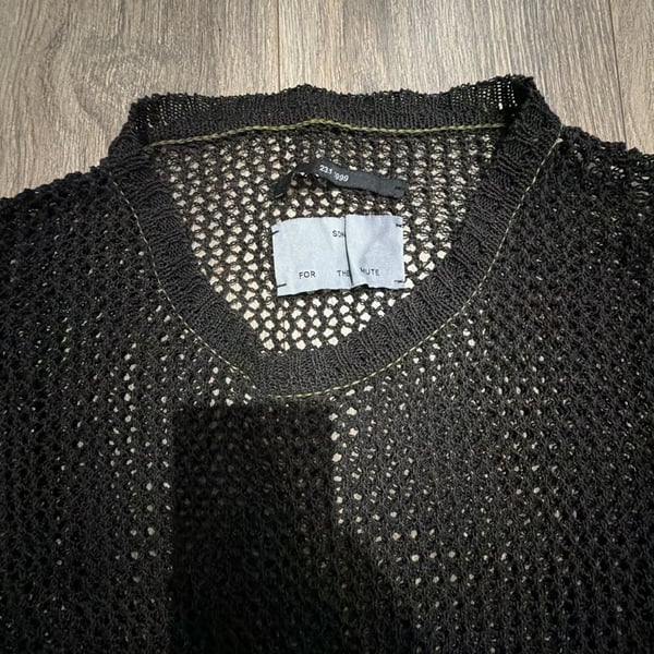 Song for the Mute Honeycomb Mesh Knit Oversized Sweater Black 23.1 1999