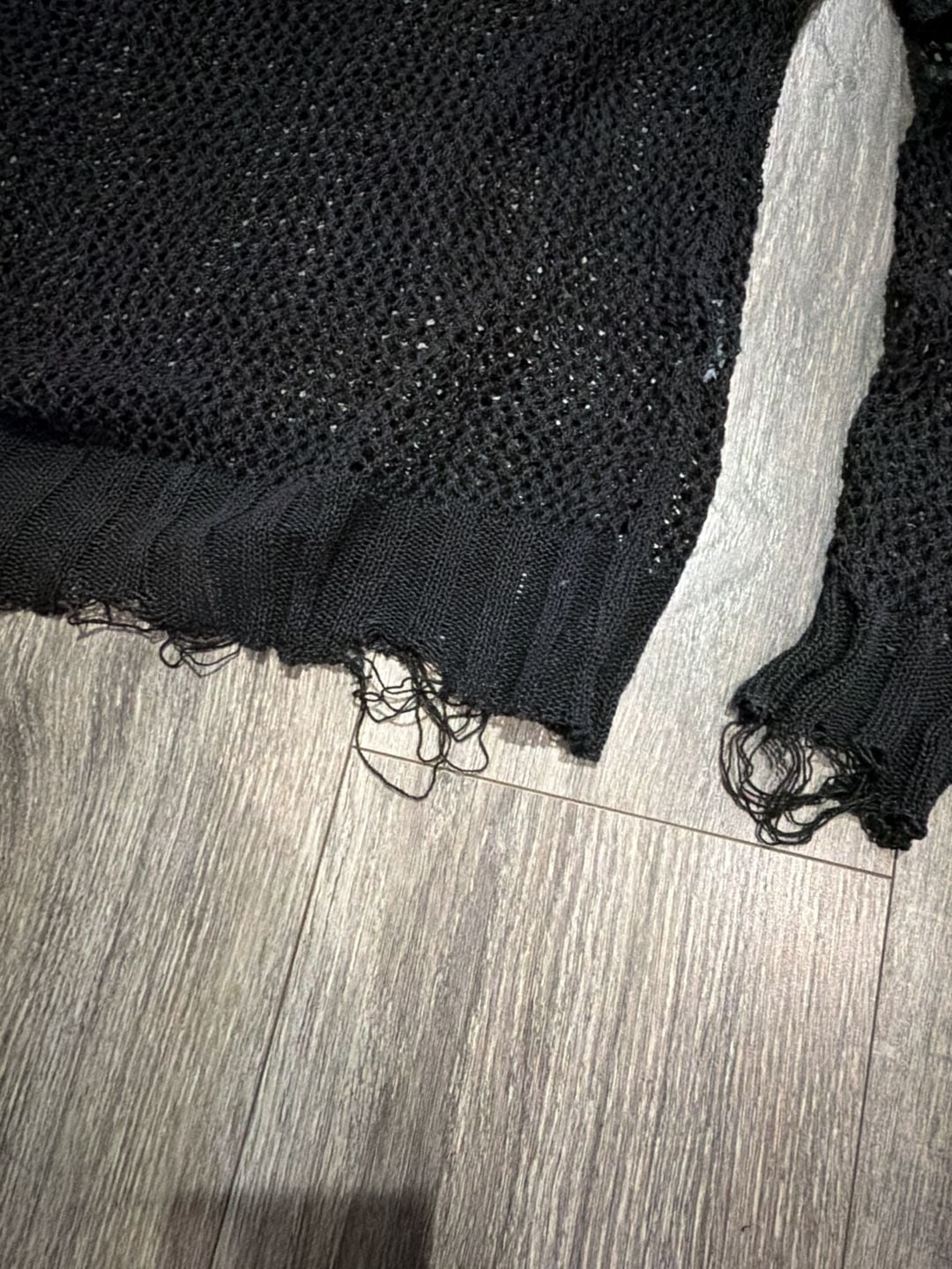 Song for the Mute Honeycomb Mesh Knit Oversized Sweater Black 23.1 1999 7