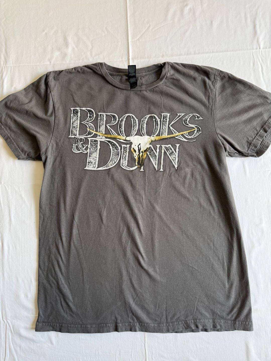 Gildan Brooks & Dunn Logo T-Shirt Size M Gray Country Music Band Tee 2