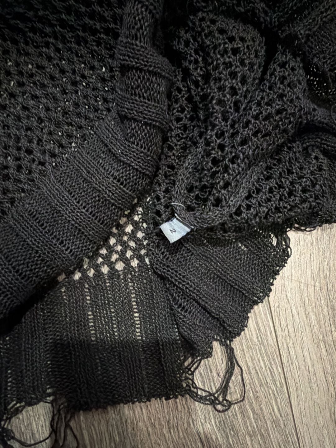 Song for the Mute Honeycomb Mesh Knit Oversized Sweater Black 23.1 1999 8