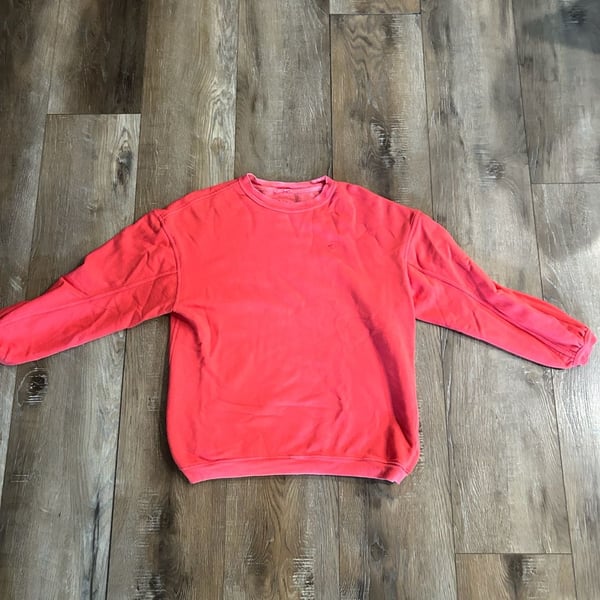 Aerie Très Chic Sweatshirt Size XS Pink Heart Embroidery Pullover