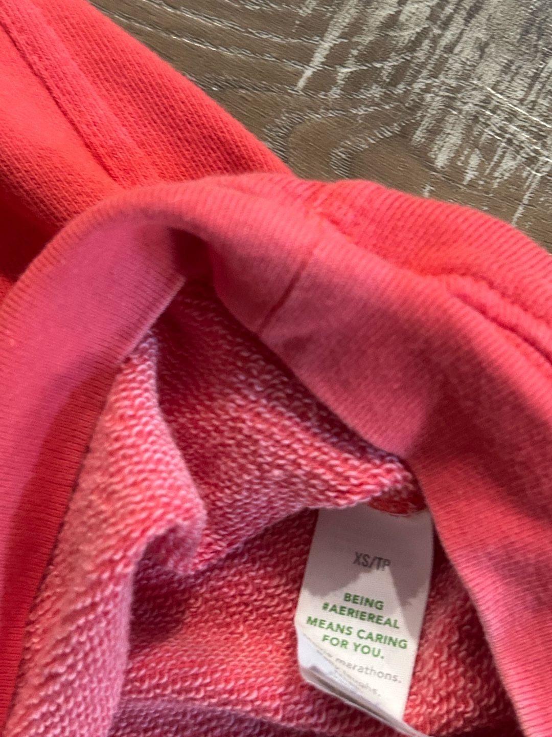 Aerie Très Chic Sweatshirt Size XS Pink Heart Embroidery Pullover 5