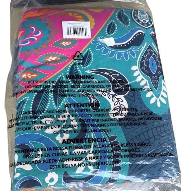 Lush Decor Boho Chic Duvet Cover Full/Queen Turquoise/Navy 2