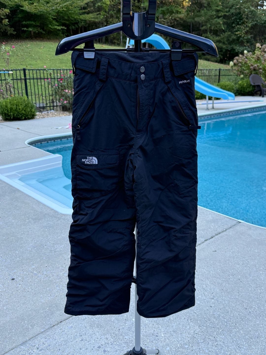 The North Face HyVent Snow Pants Size M 10/12 Black Waterproof Ski 2