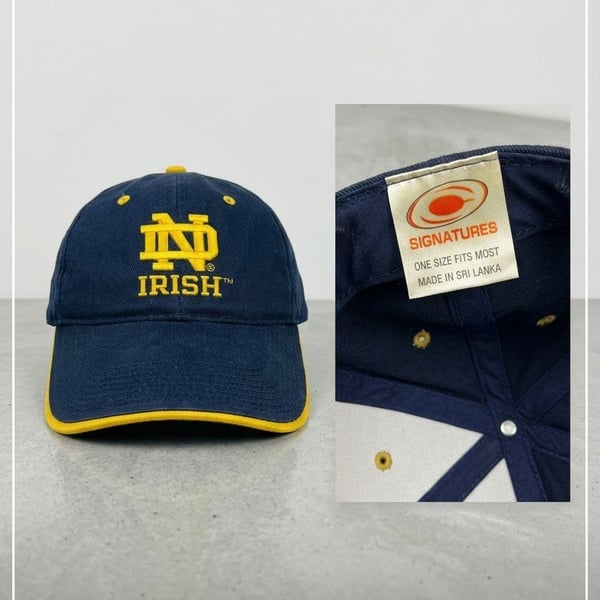 Signatures Notre Dame Fighting Irish Adjustable Hat Navy Blue