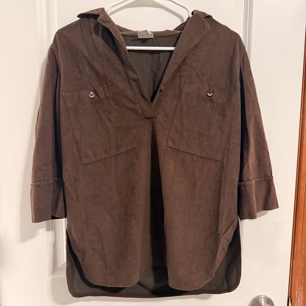 Vintage 1970s Catalina Faux Suede Tunic Top