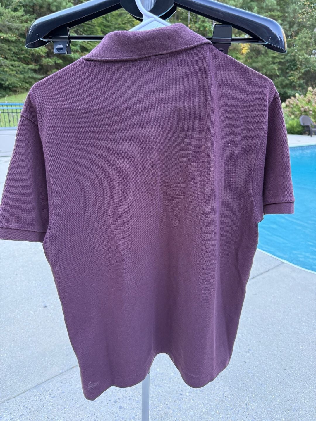 Lacoste Classic Fit Polo Shirt Burgundy Cotton 6