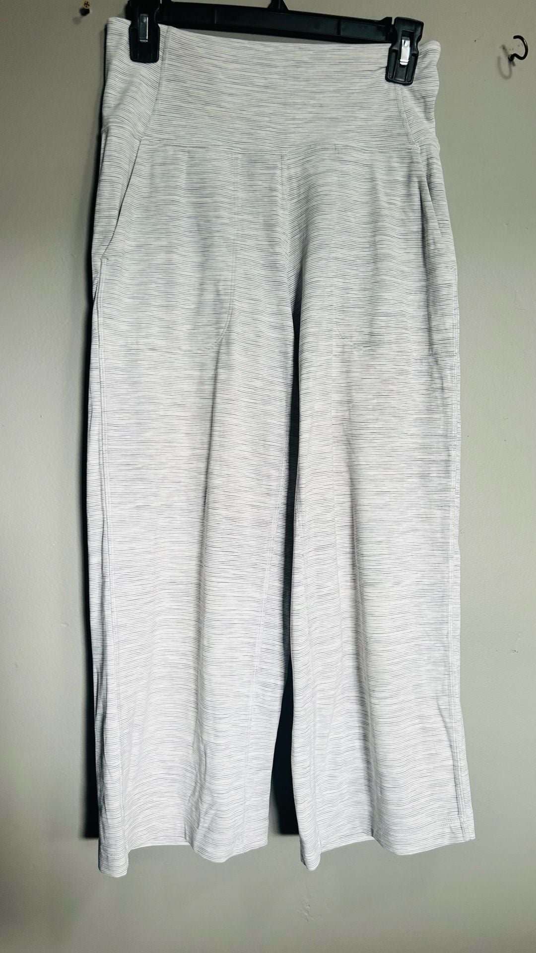 Lululemon Wide Leg Lounge Pants Grey White Striped. Pc134 2