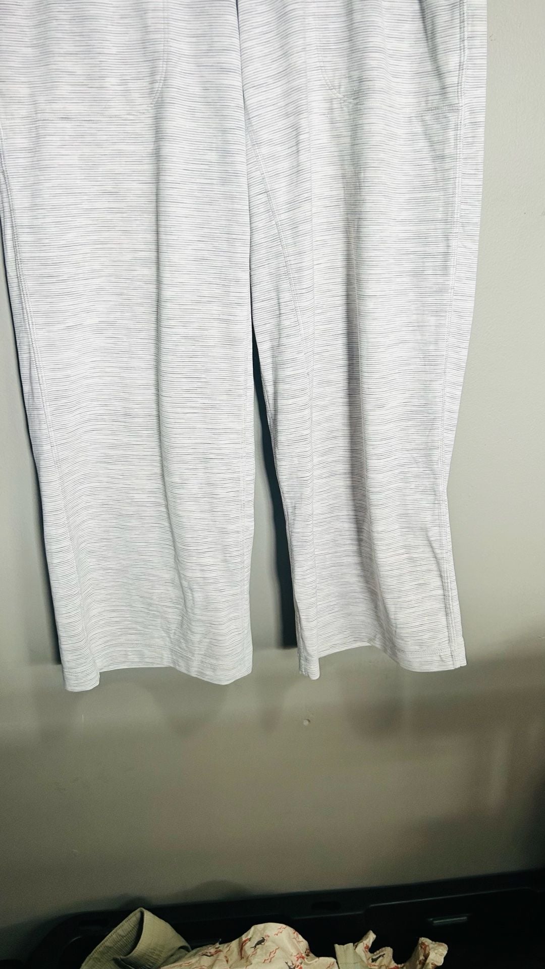 Lululemon Wide Leg Lounge Pants Grey White Striped. Pc134 6