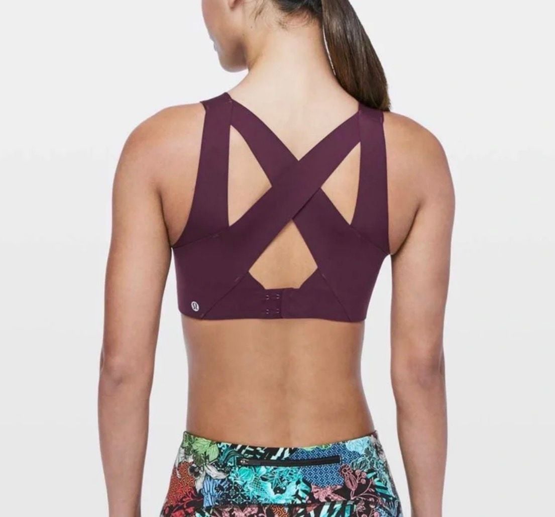 Lululemon Enlite Bra Size 34DD Burgundy Sports Bra 2