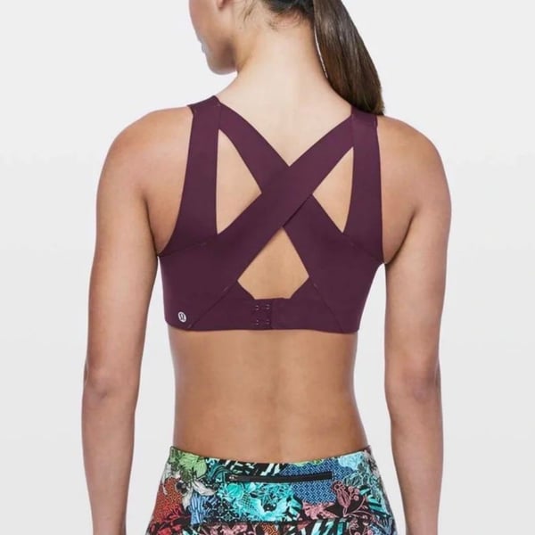 Lululemon Enlite Bra Size 34DD Burgundy Sports Bra