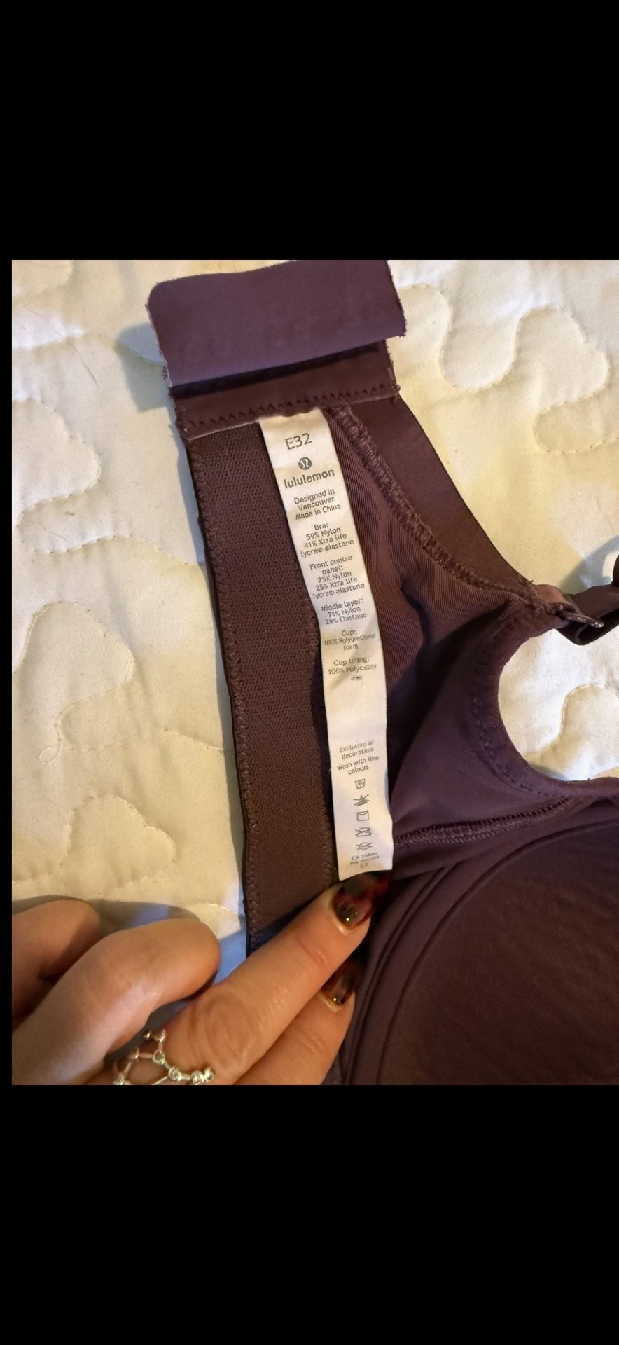 Lululemon Enlite Bra Size 34DD Burgundy Sports Bra 7
