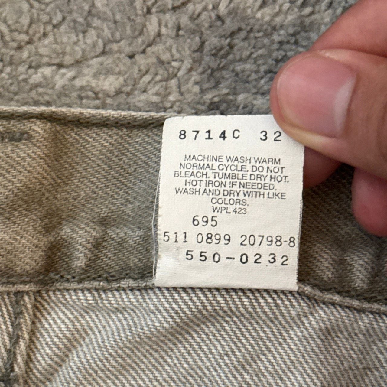Vintage 90s Levi's 550 Relaxed Fit Jeans Size W36 L30 Tan 6