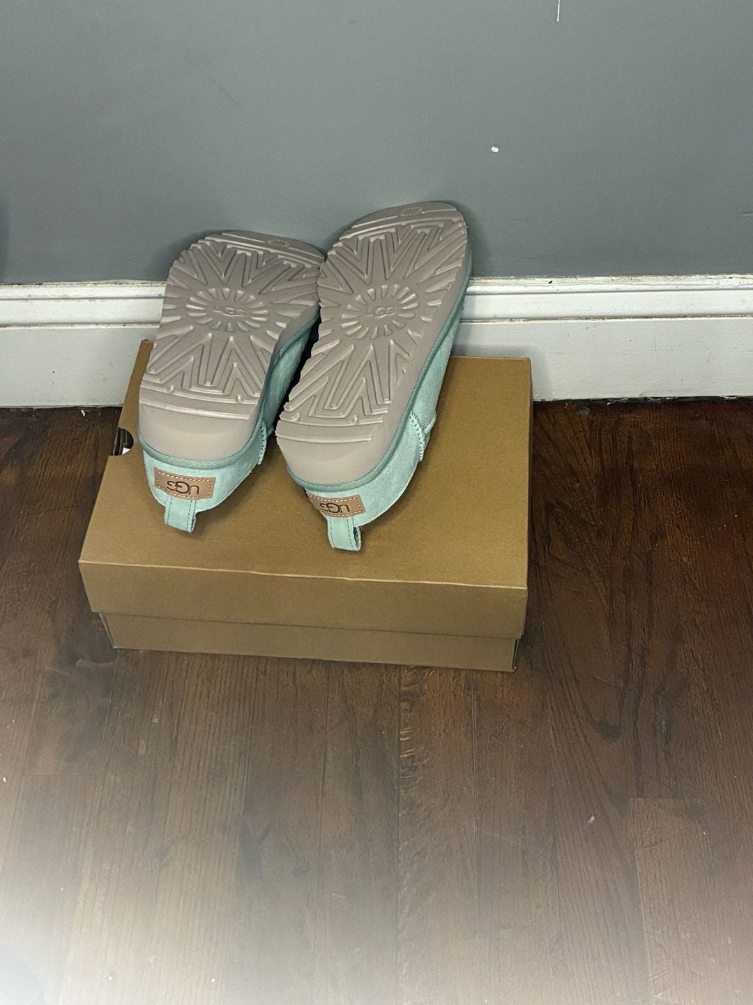 UGG Tasman Slippers Green Suede 7