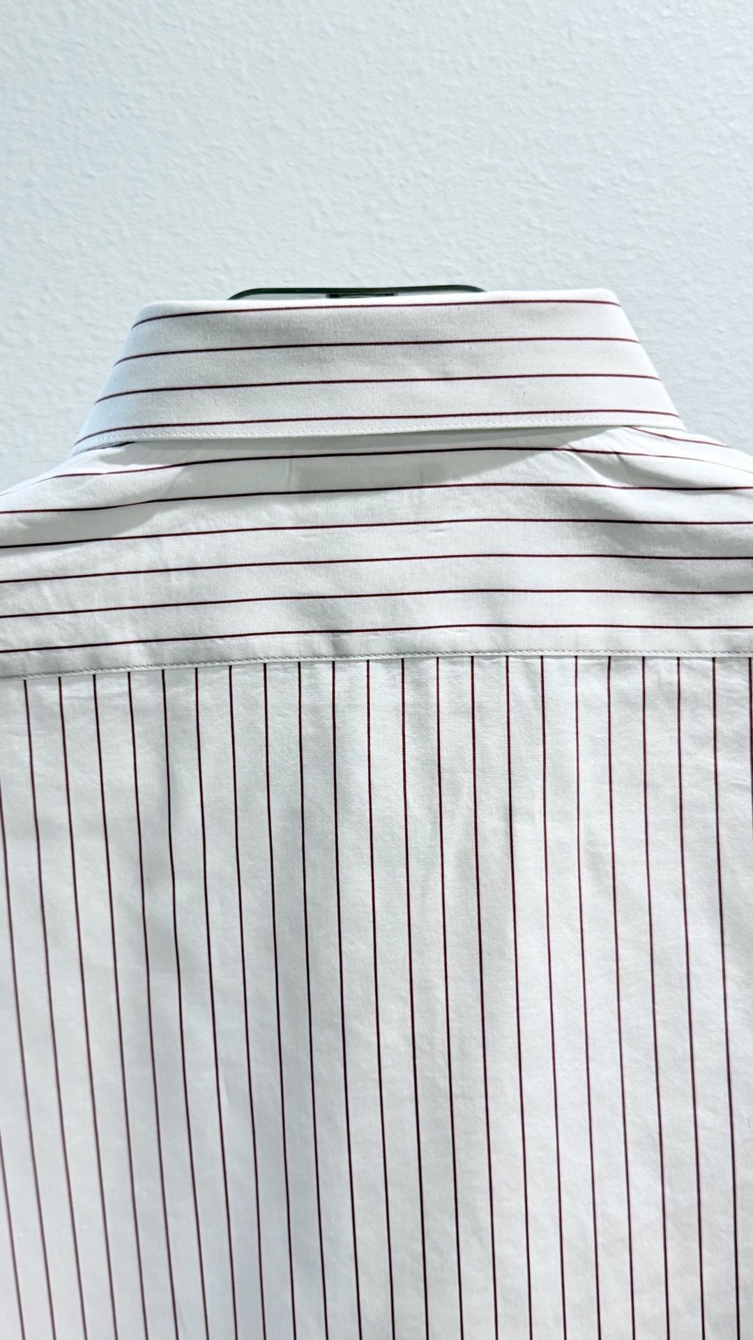 Celine Paris White and Red Pinstripe Button-Up Shirt Sz 41 8