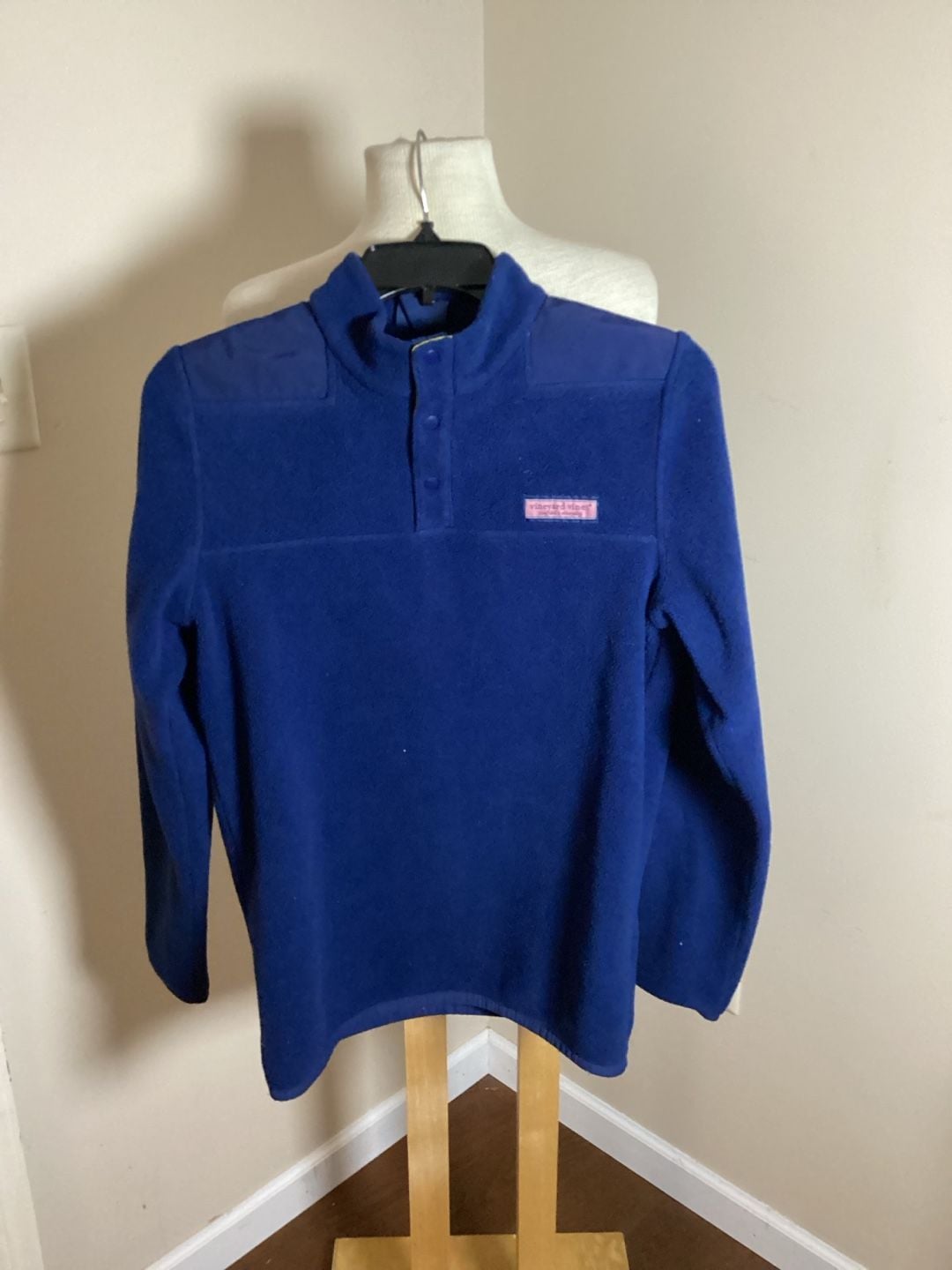 Vineyard Vines Kids Fleece Shep Shirt Size XL Blue 1/4 Snap Pullover 2