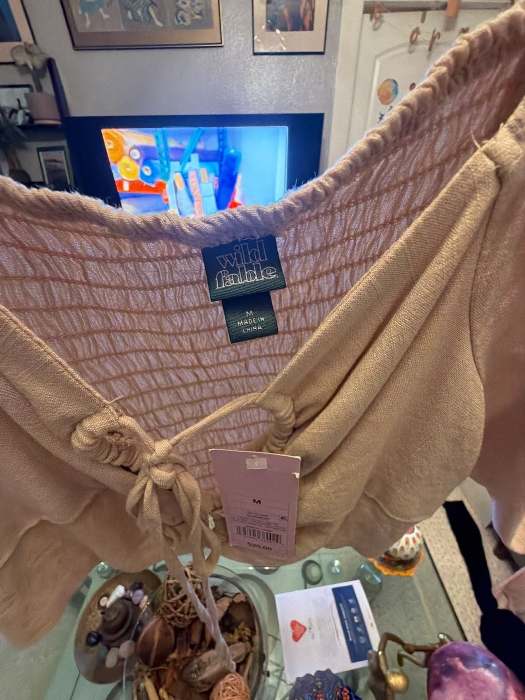 Wild Fable Beige Crop Top Size M 4