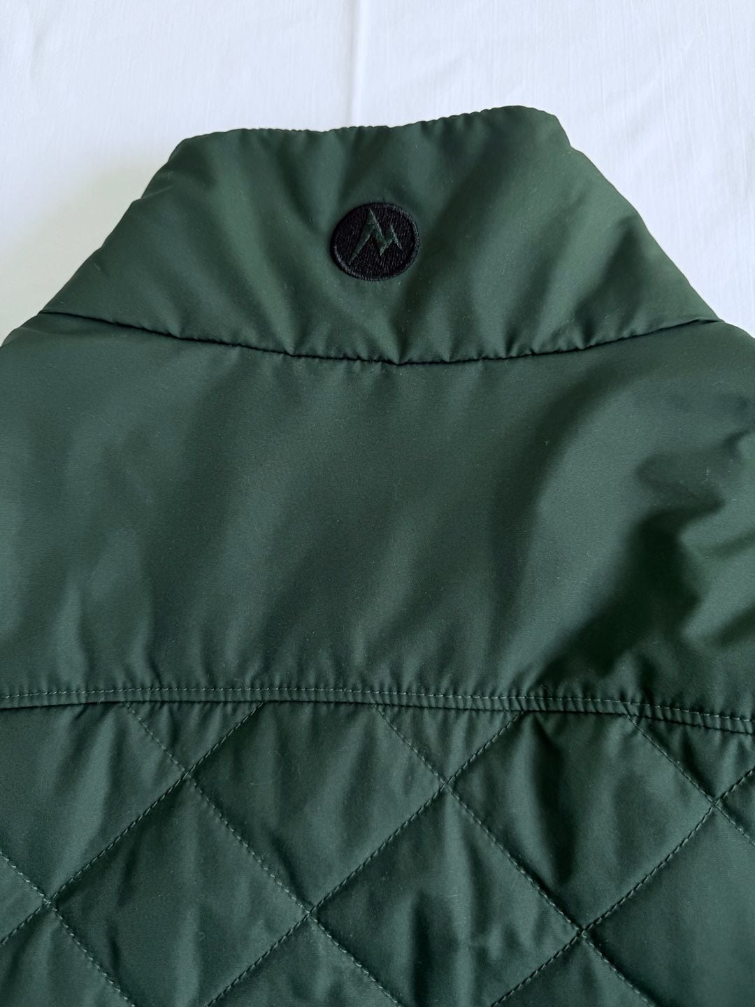 Marmot Quilted Jacket Size Large Green Primaloft Webcor Concrete Logo campcore 7