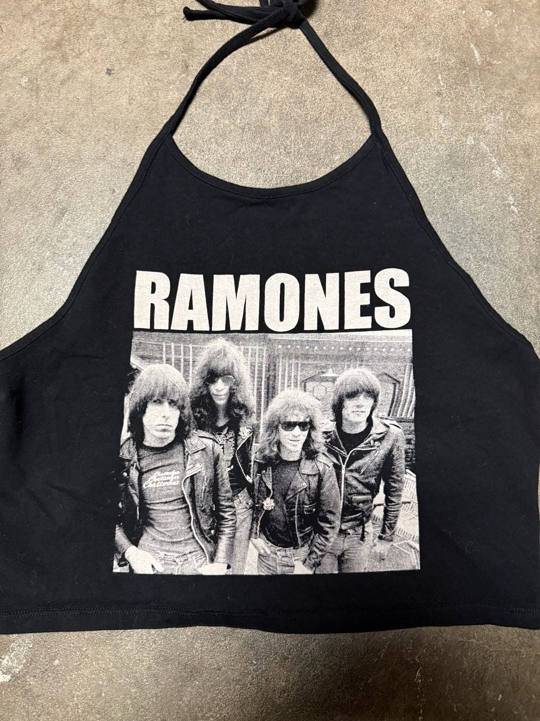 Supré Ramones Halter Top Size XL Black Punk Graphic Crop Tank 3
