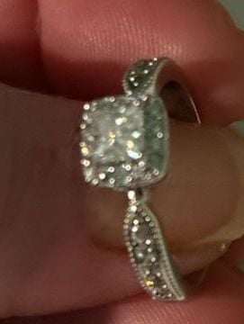 Mystery Set Engagement Ring With Split Crossed Shank - 3