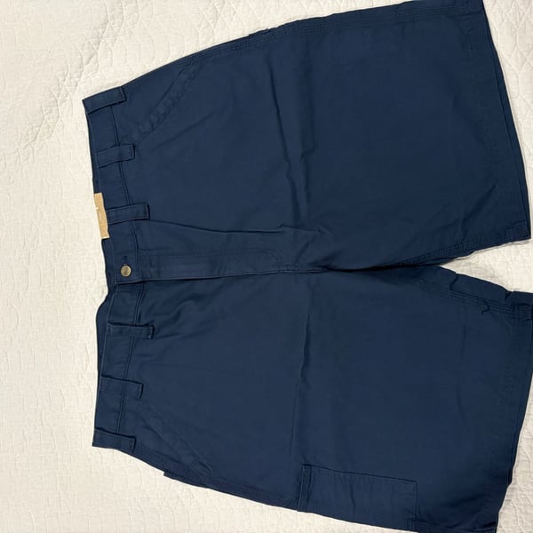 Carhartt B147 Men’s 46 Navy Canvas Work Shorts Loose Original Fit 10” NWT