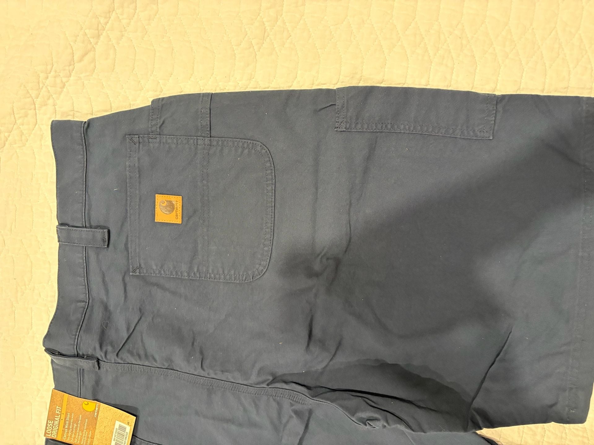 Carhartt B147 Men’s 46 Navy Canvas Work Shorts Loose Original Fit 10” NWT 9