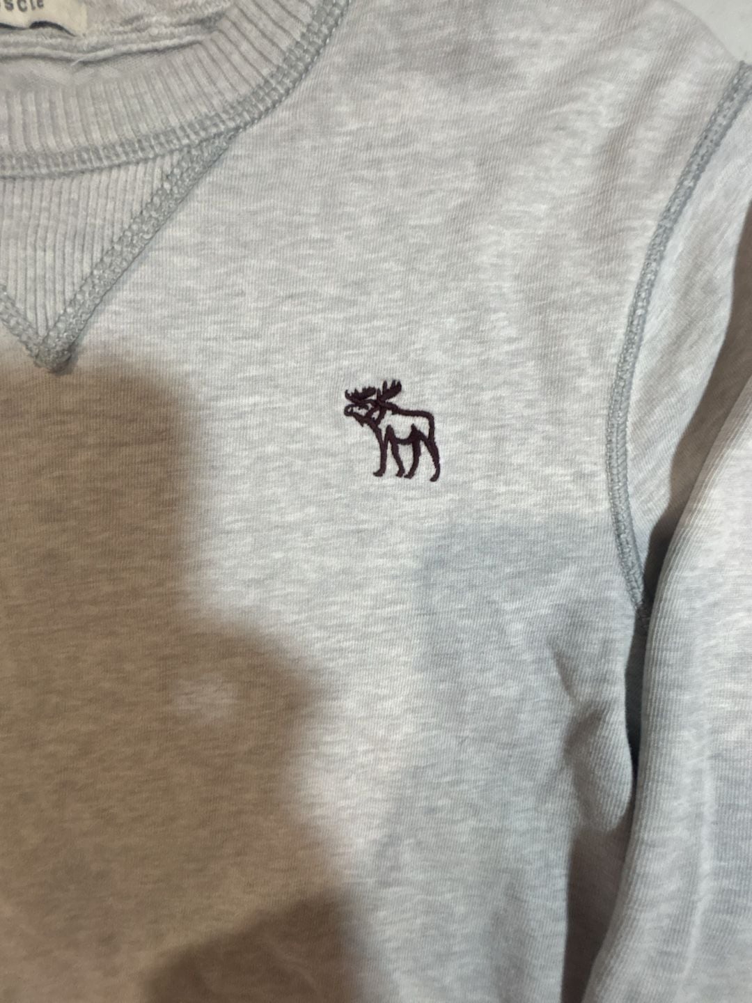 Abercrombie & Fitch Muscle Crewneck Sweater Size M Gray Long Sleeve 3