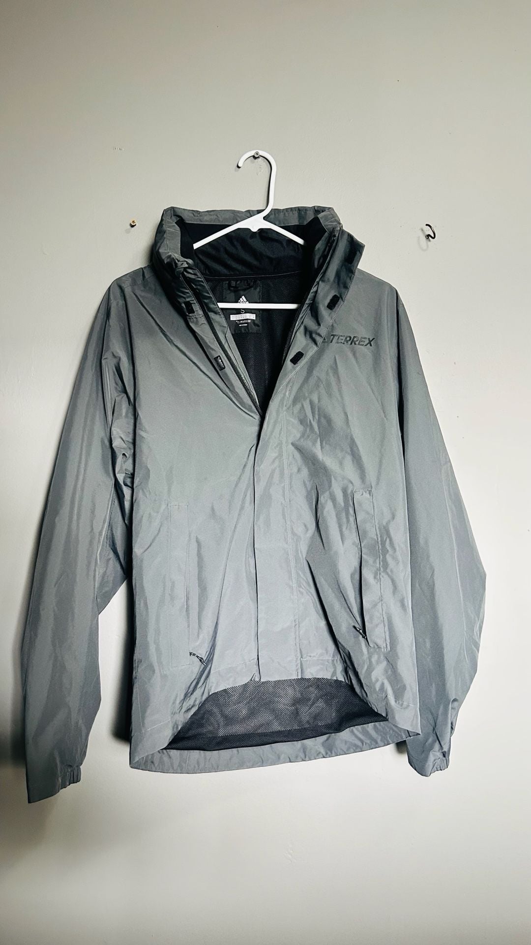 Adidas Terrex Climaproof Rain Jacket Size S Gray. Pc138 2