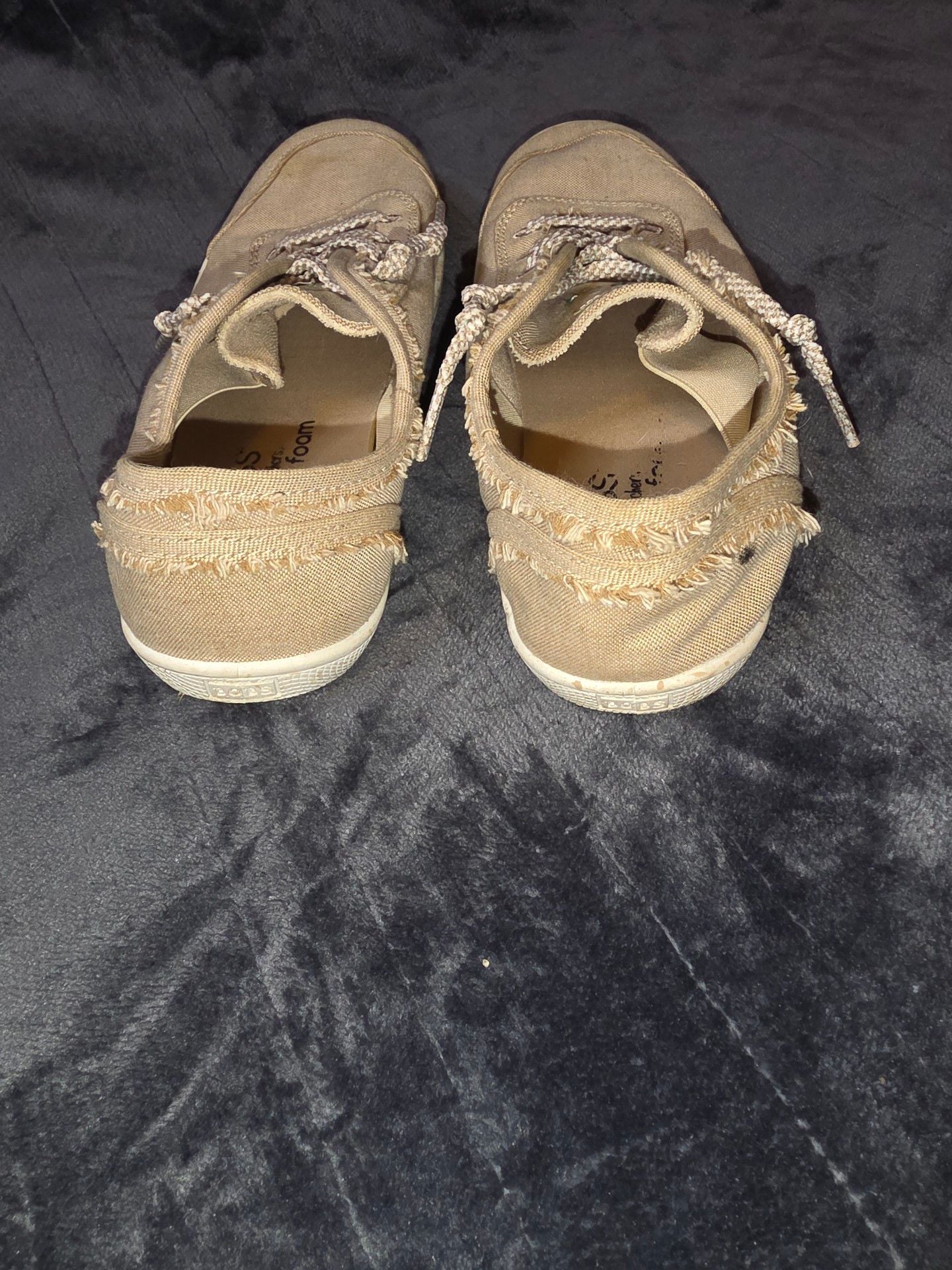 BOBS from Skechers Clean Life Recycled Slip On Sneaker Beige Canvas 4