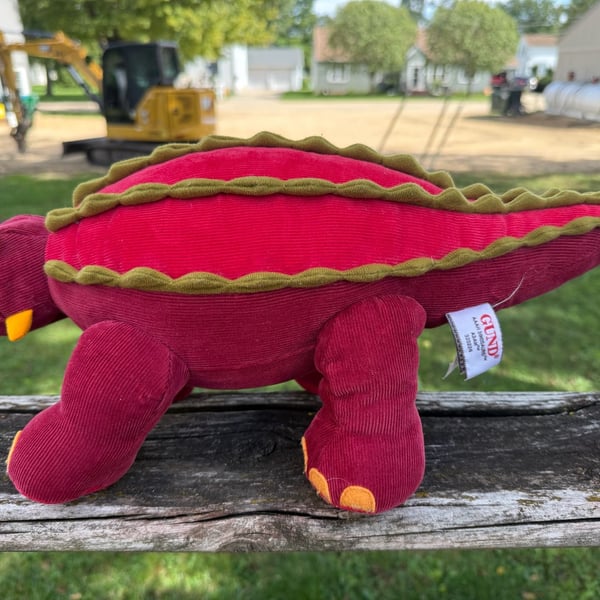 Gund Aaah Dinosaurs Adam Plush 19" Ankylosaurus Dino Stuffed Animal 320224 T