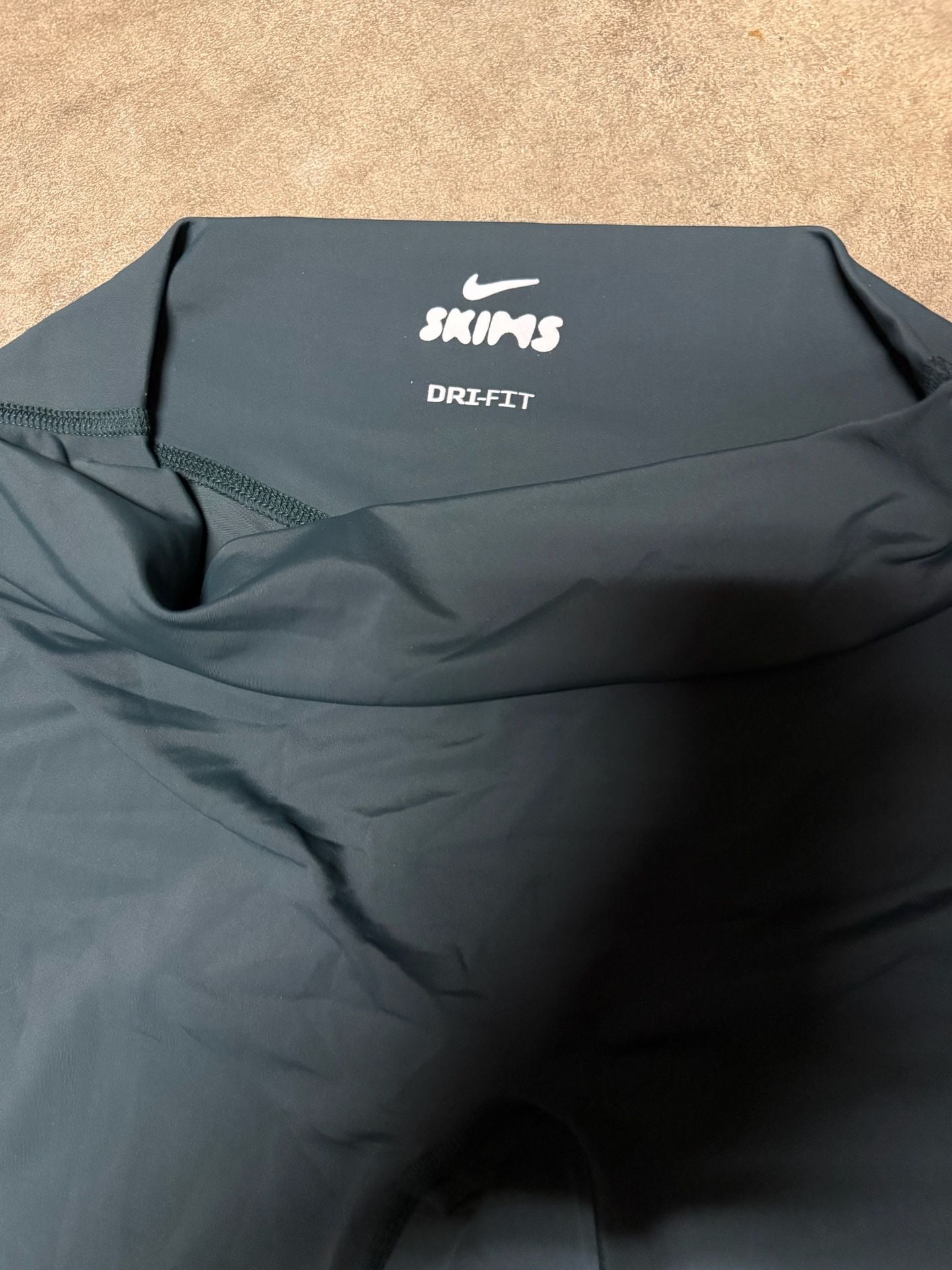 Nike Skims Dri-Fit Fold Over Cotton Jersey Pants Size L Spruce 3