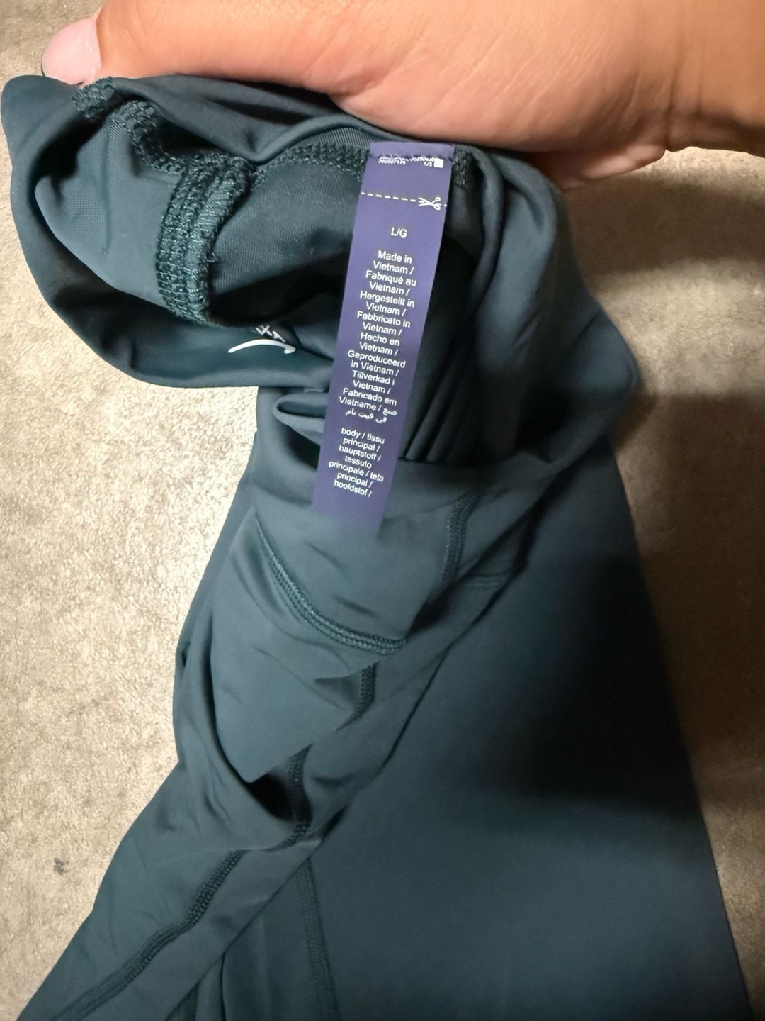 Nike Skims Dri-Fit Fold Over Cotton Jersey Pants Size L Spruce 4