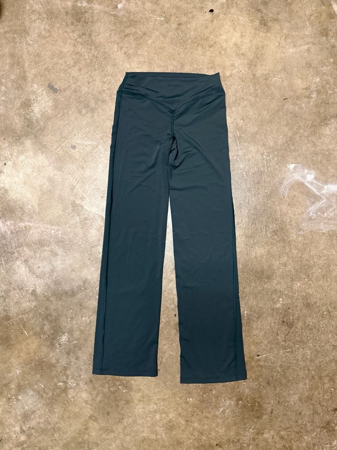 Nike Skims Dri-Fit Fold Over Cotton Jersey Pants Size L Spruce 5
