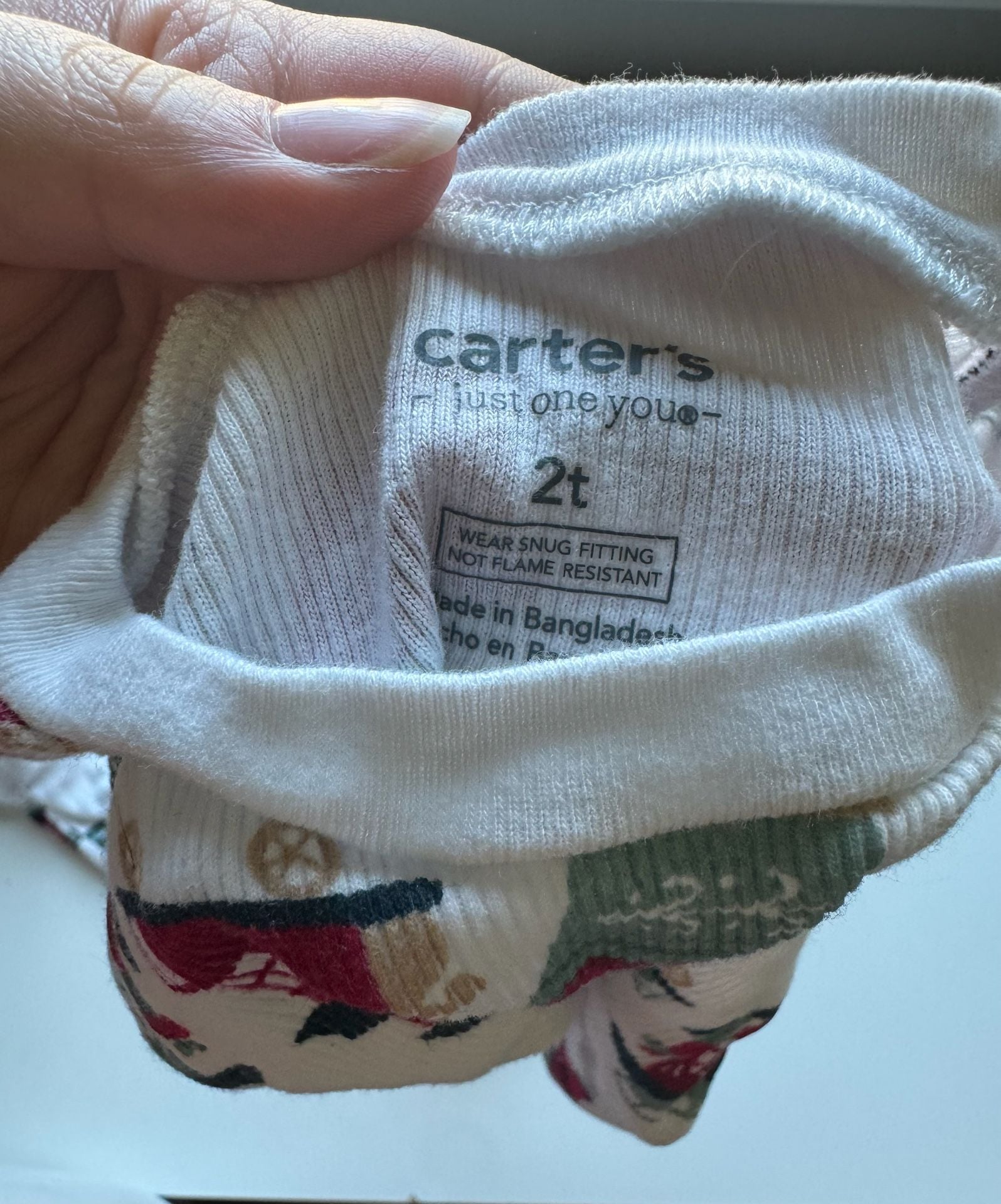 Carter's Just One You Christmas Train Pajamas 2T 3