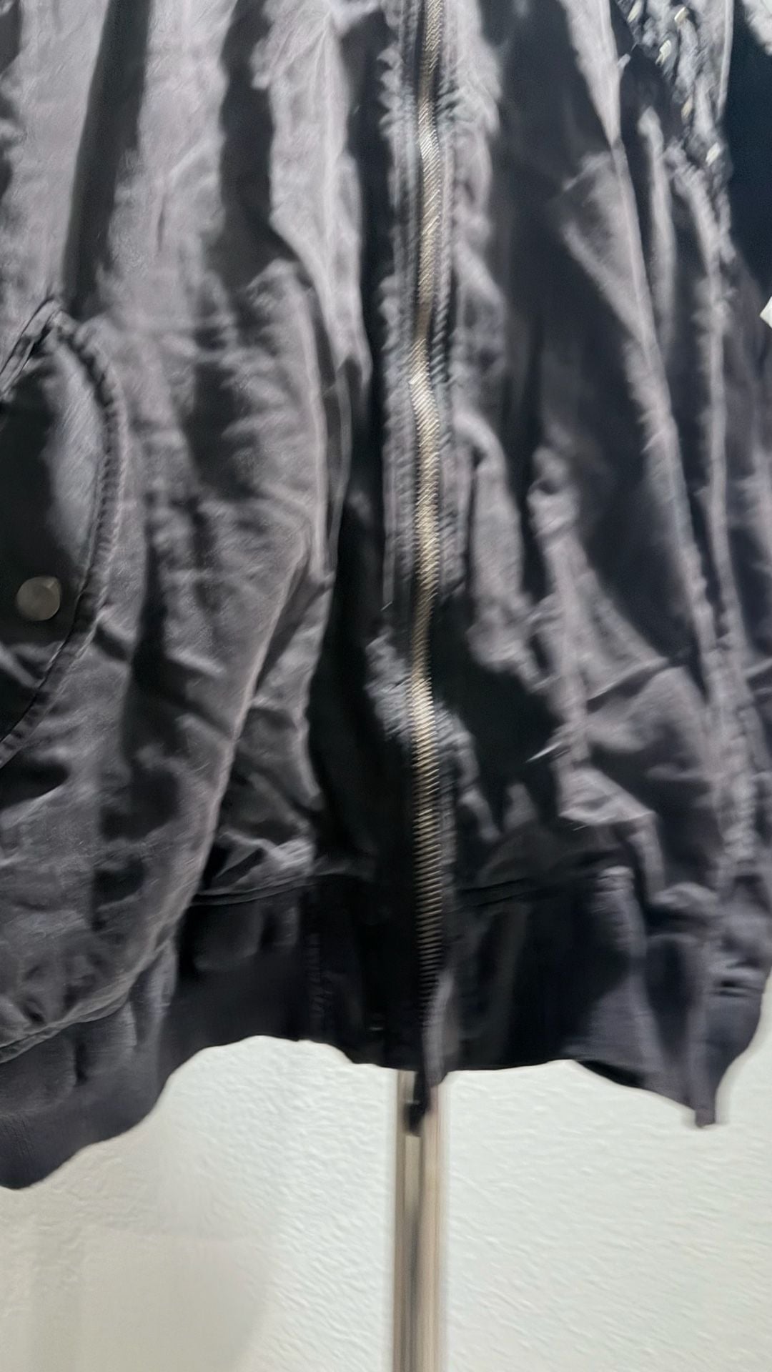 Faith Connexion Black Bomber Vest With Lace-Up Details And Frayed Sleeves Sz L 5
