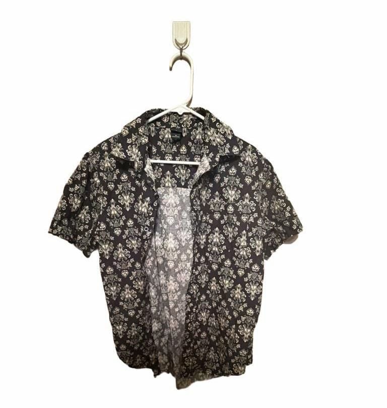 Disney Our Universe Haunted Mansion Shirt Mens Medium Button Up Short Sleeve 3