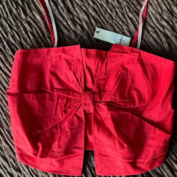 Tina Oversized Bow Crop Top