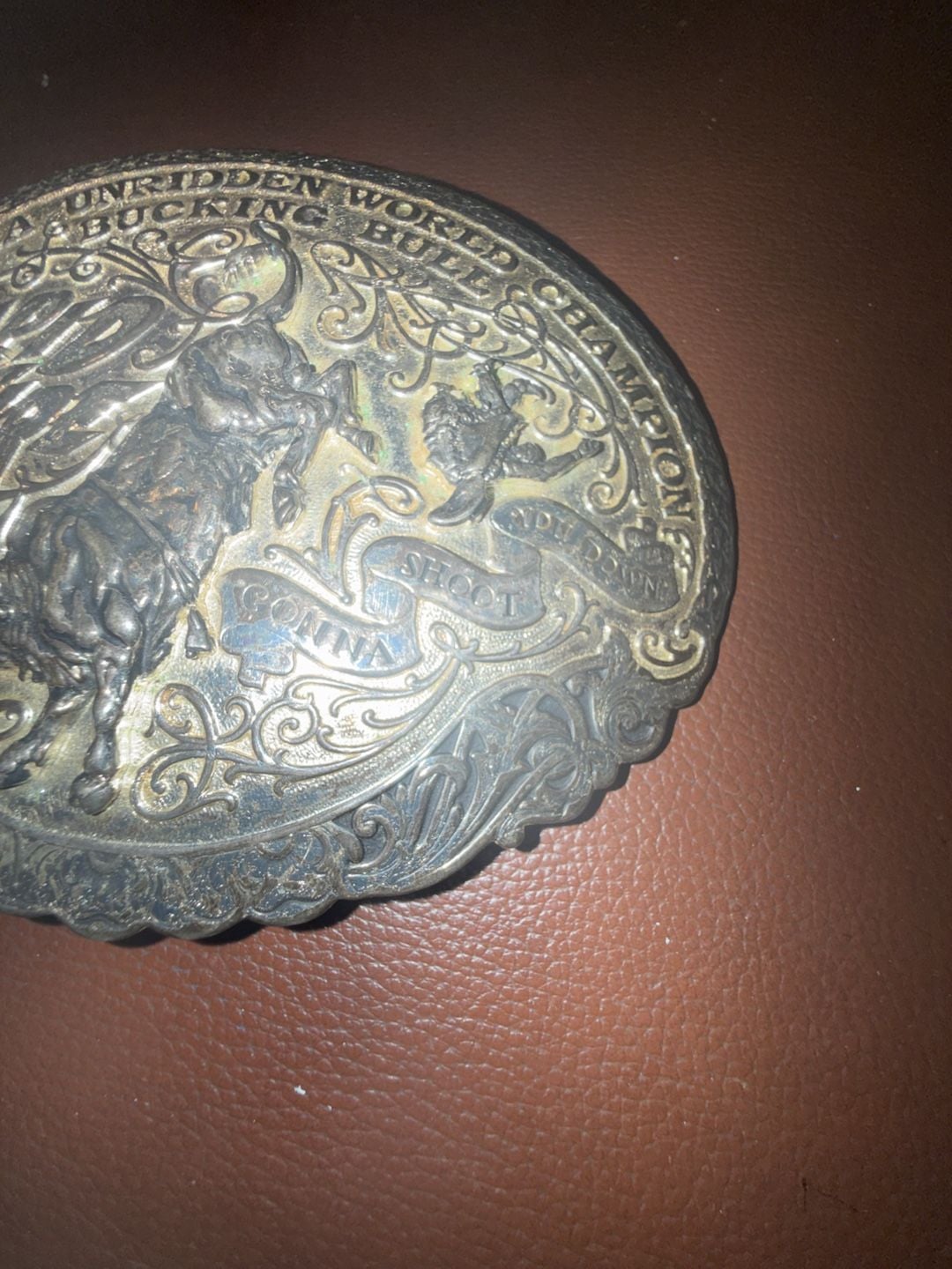 Montana Silversmiths 1997 Rapid Fire World Champion Bull Belt Buckle 2