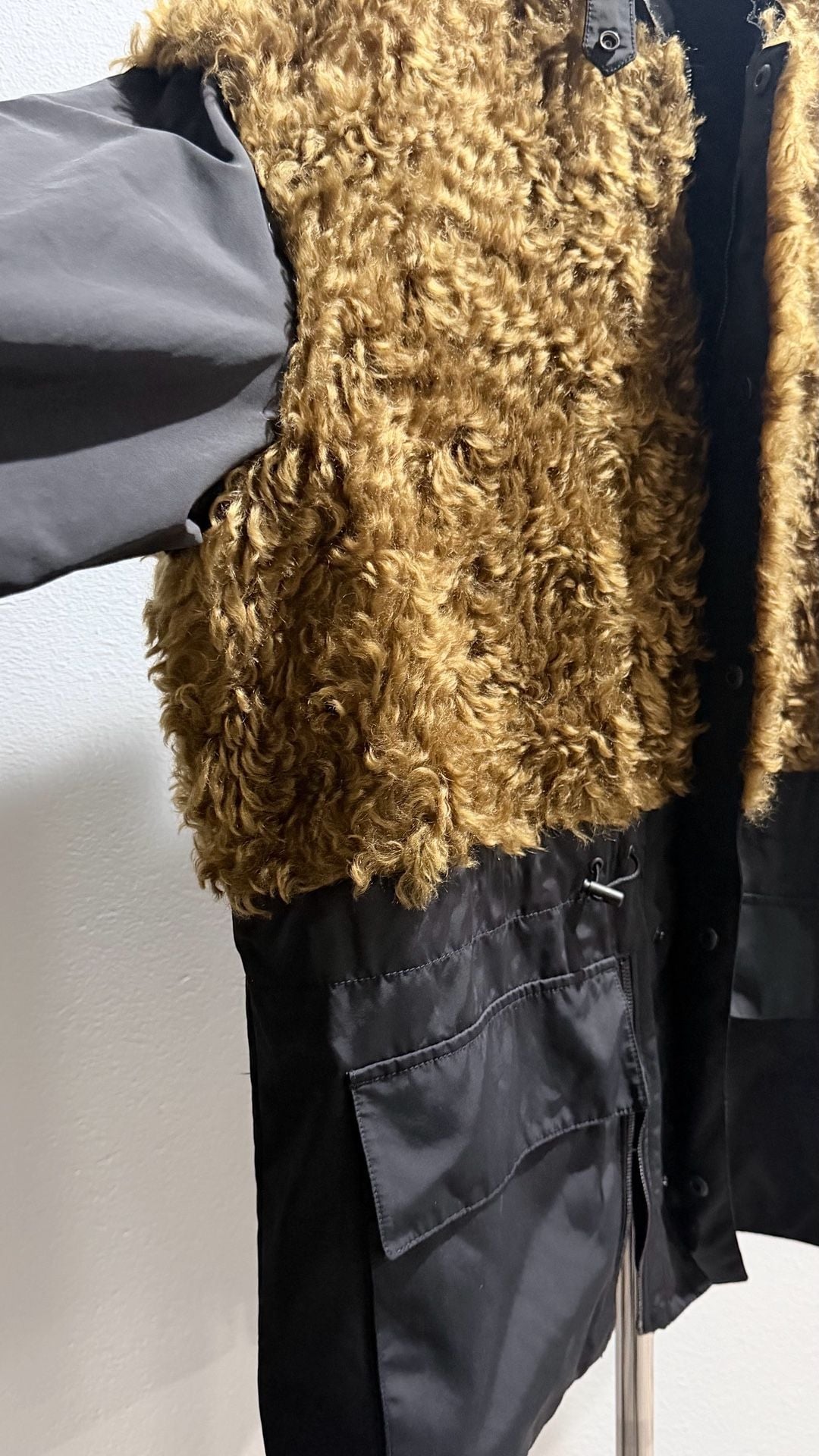 3.1 Phillip Lim Faux Fur and Nylon Mixed Media Coat Size S 7