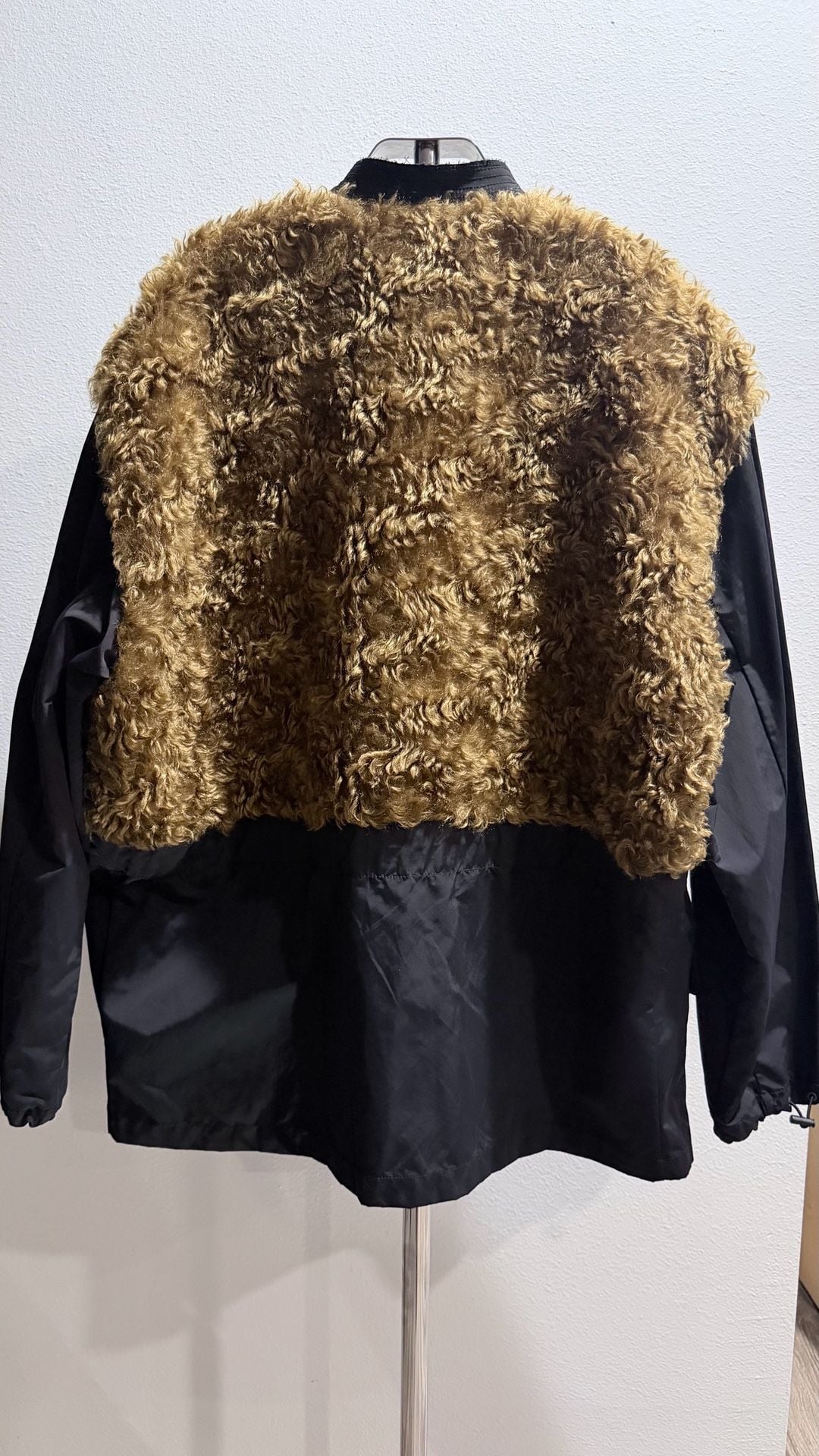 3.1 Phillip Lim Faux Fur and Nylon Mixed Media Coat Size S 10