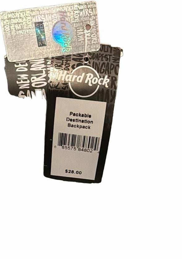 Hard Rock Cafe Packable Destination Backpack Black 3