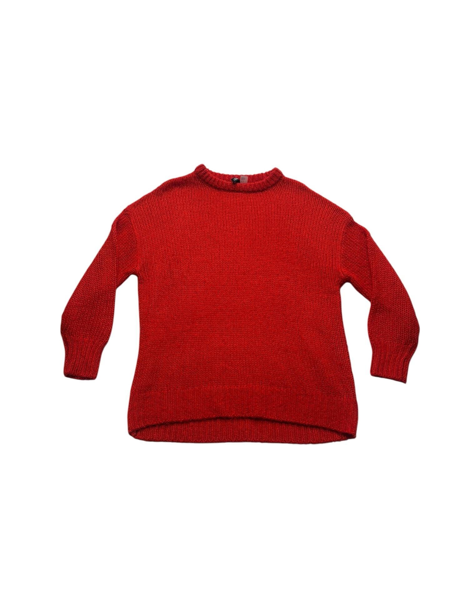 H&M Divided Red Knit Oversized Sweater Size M 2