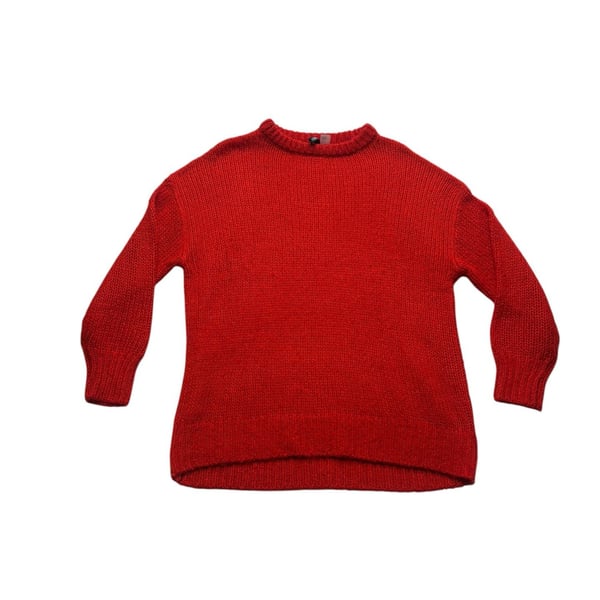 H&M Divided Red Knit Oversized Sweater Size M