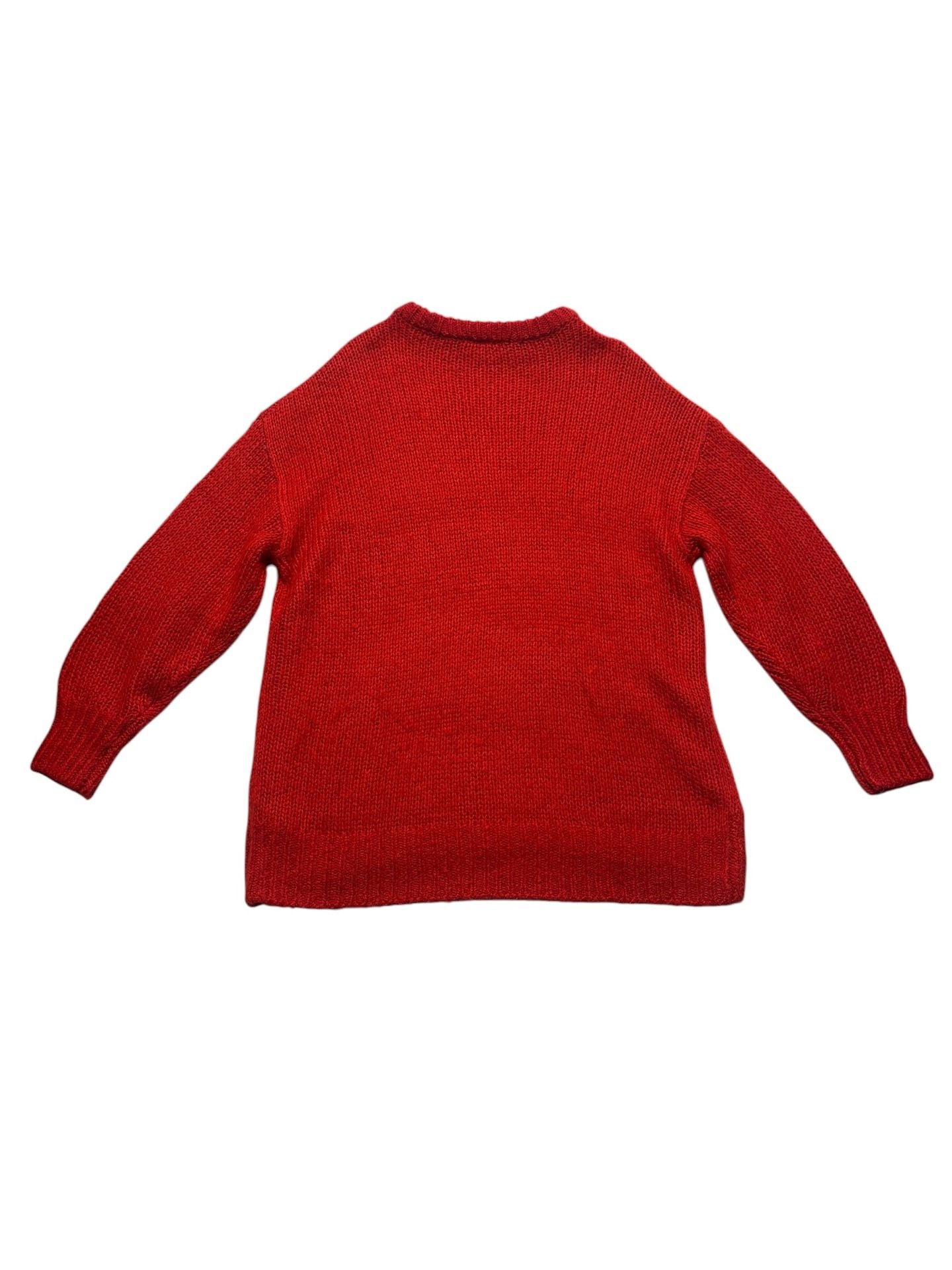 H&M Divided Red Knit Oversized Sweater Size M 3